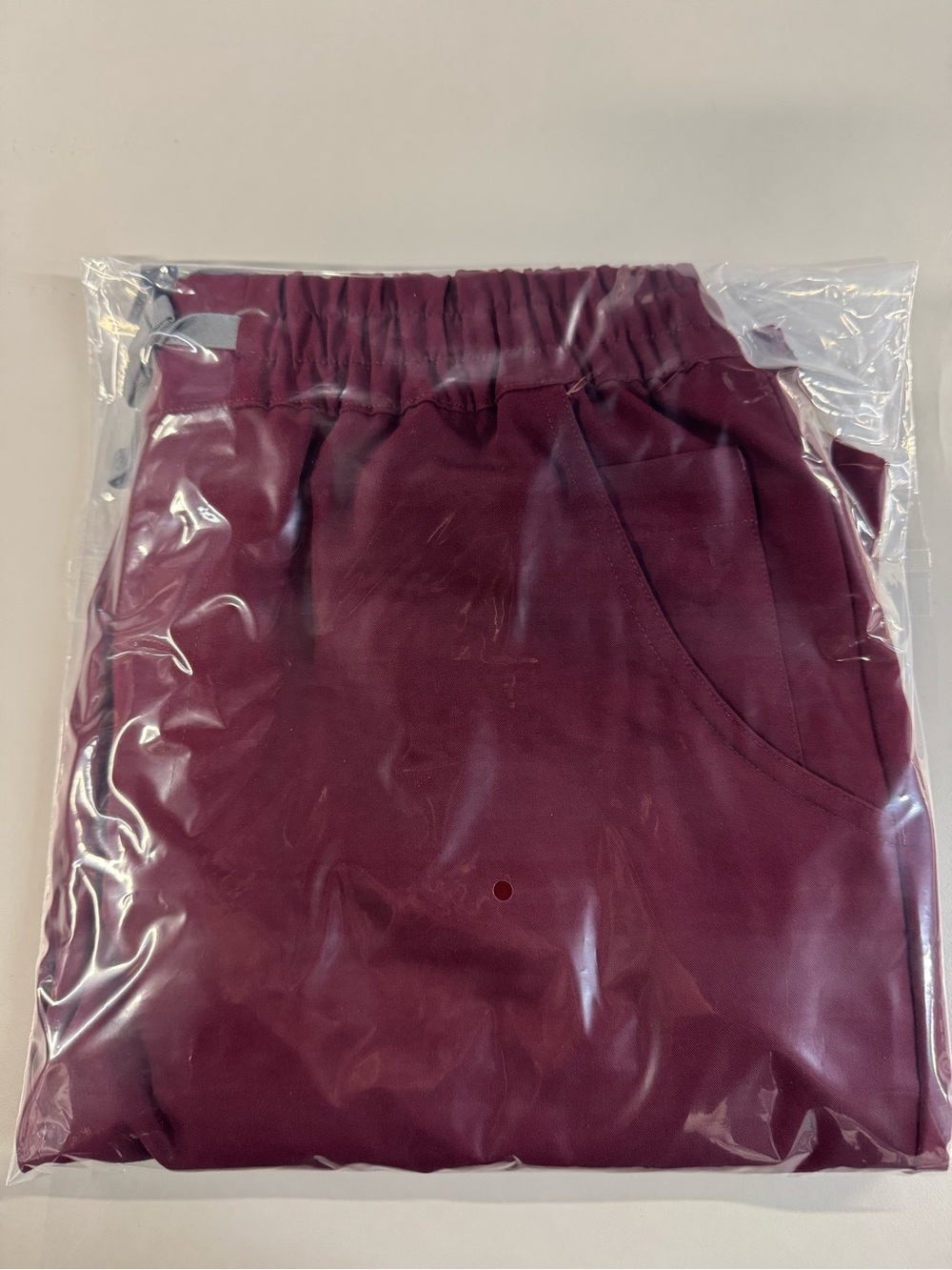 FIGS Dowa High-Rise Straight-Leg Women's Burgundy Scrub Pants